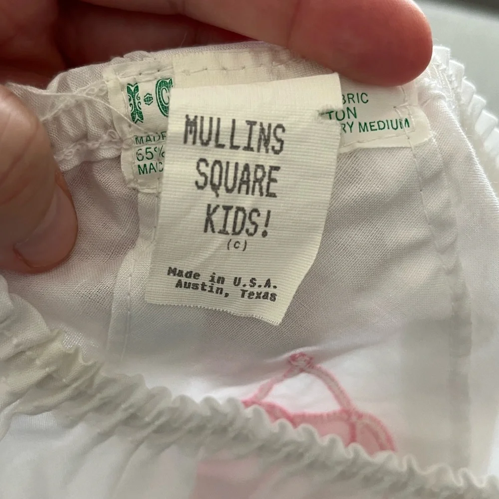 Vintage early 90”s Mullins Square ballet shoes diaper cover 6-12 mos